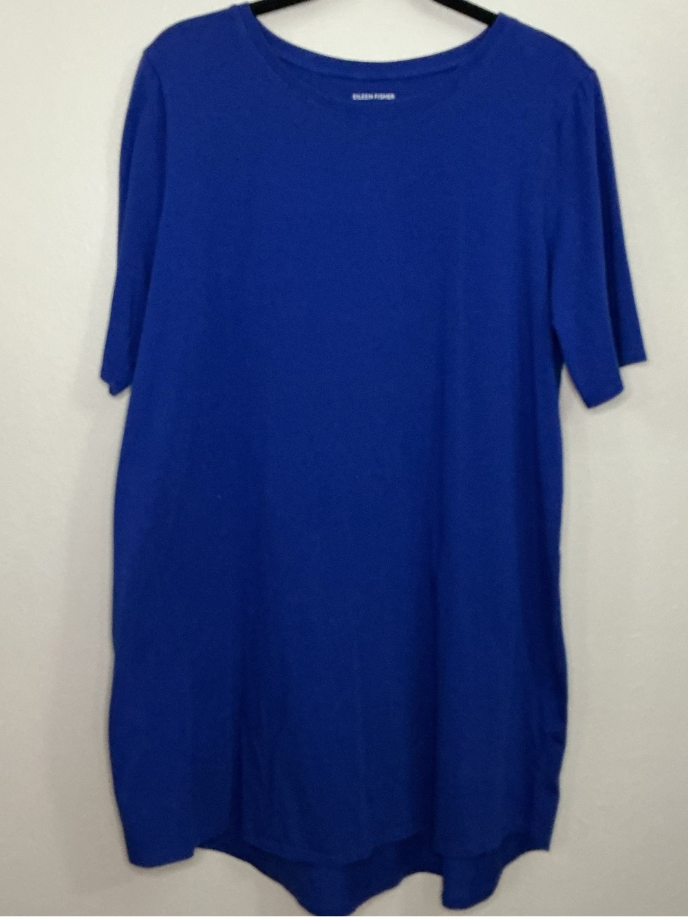 Eileen Fisher Cobalt Blue Short-Sleeve Tunic